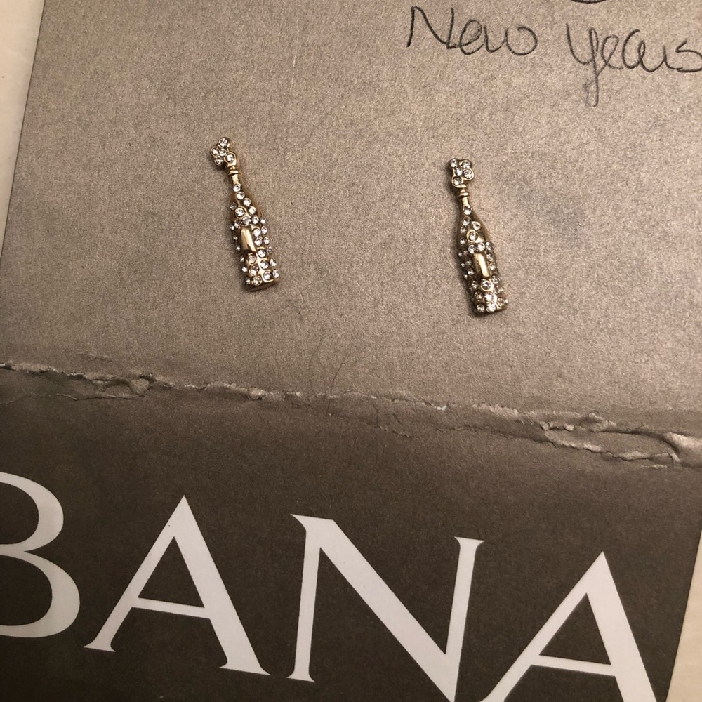 Banana Republic Earrings. Champagne bottles